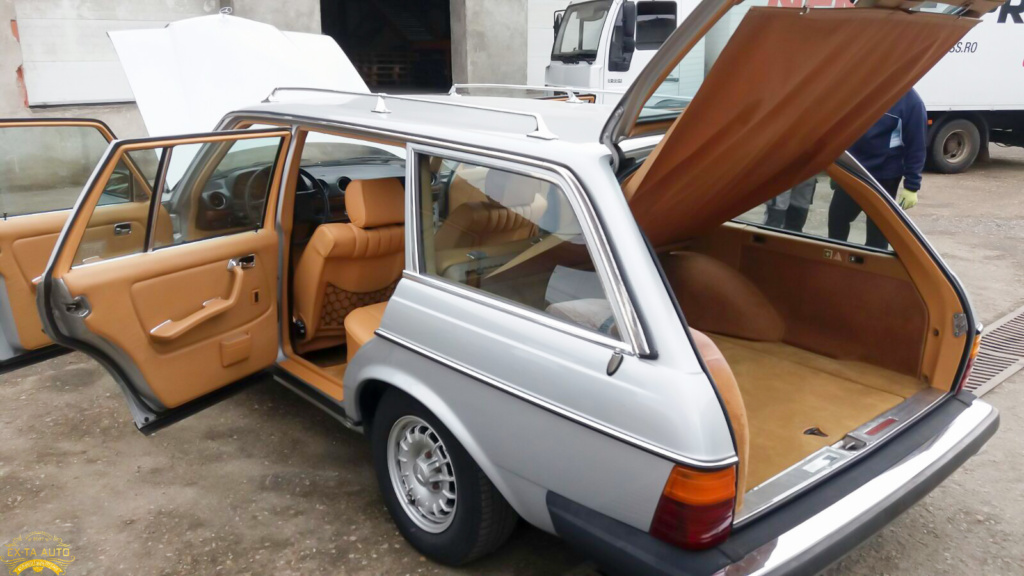 Tapițerie Mercedes clasic în piele naturală, lucrare Ex-Ta Auto
