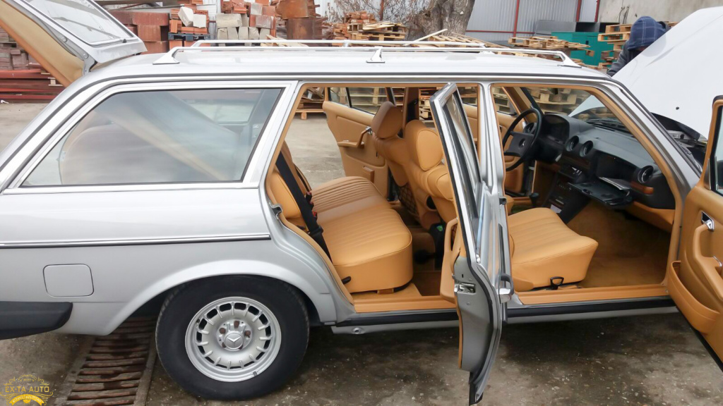 Tapițerie Mercedes clasic în piele naturală, lucrare Ex-Ta Auto