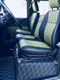 Tapițerie piele land rover 90