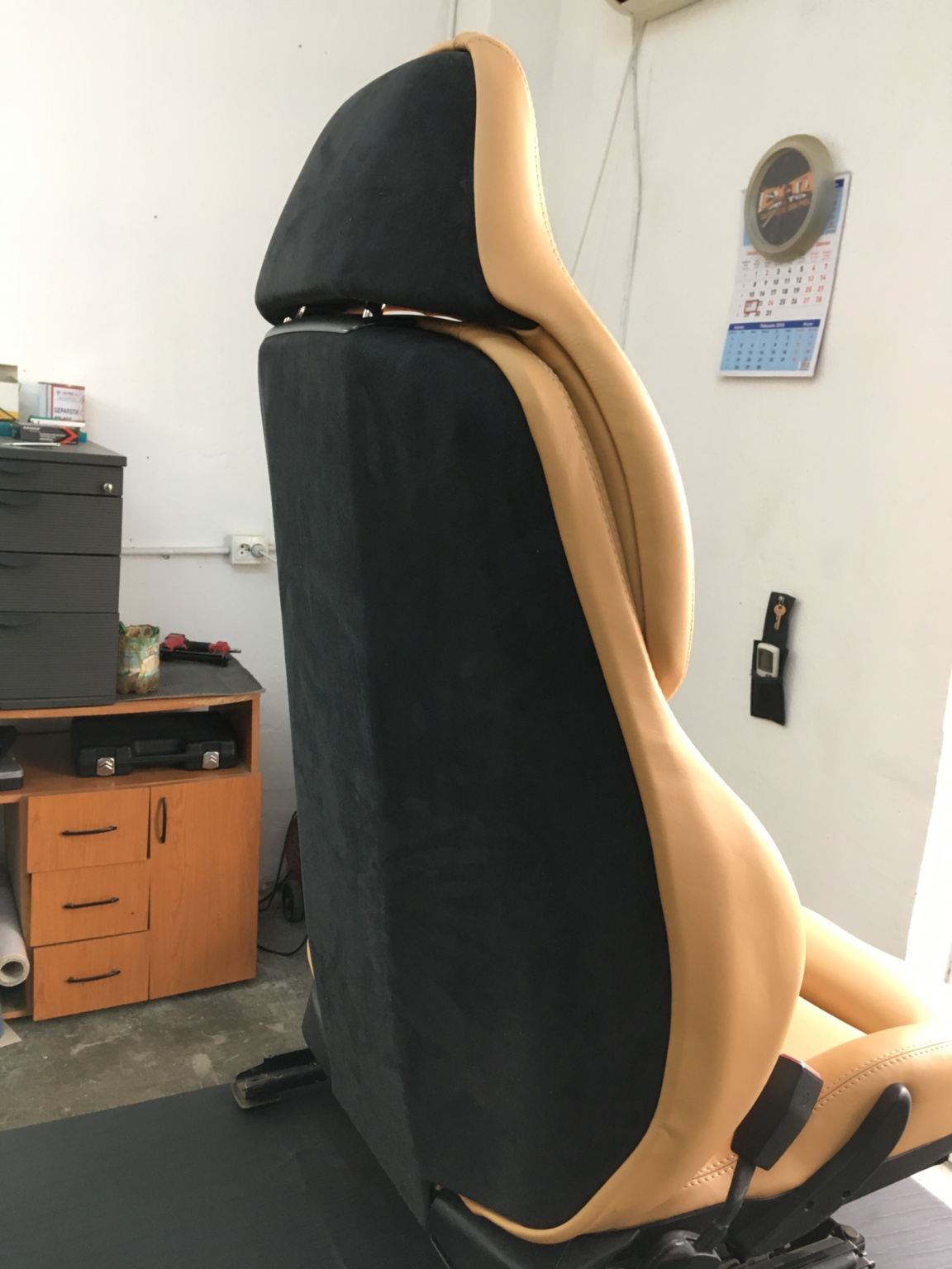 tapițerie piele bmw scaun